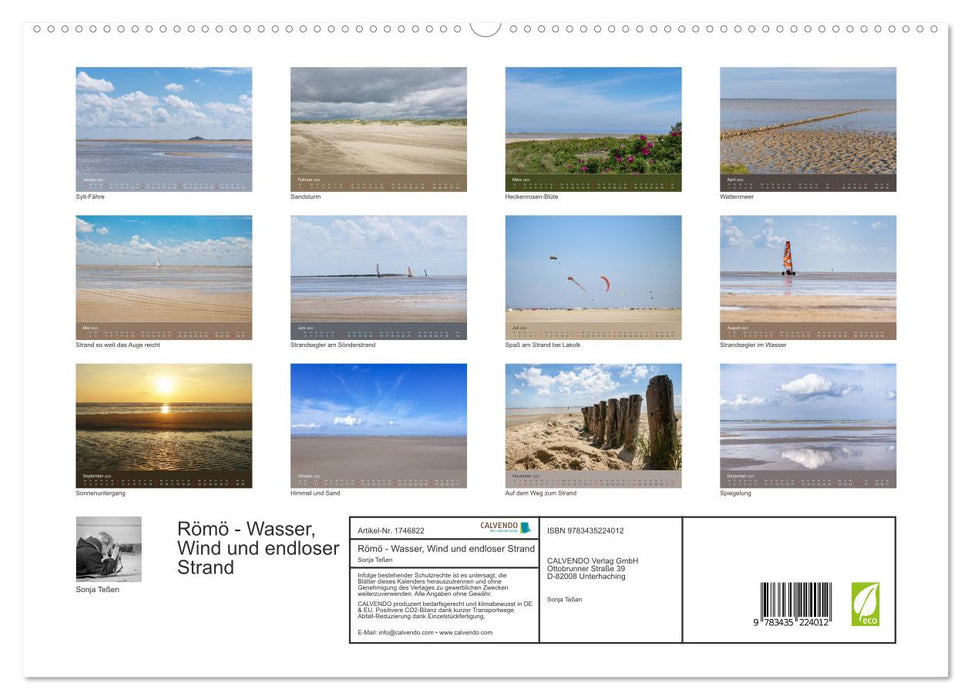 Römö - Wasser, Wind und endloser Strand (CALVENDO Premium Wandkalender 2025)