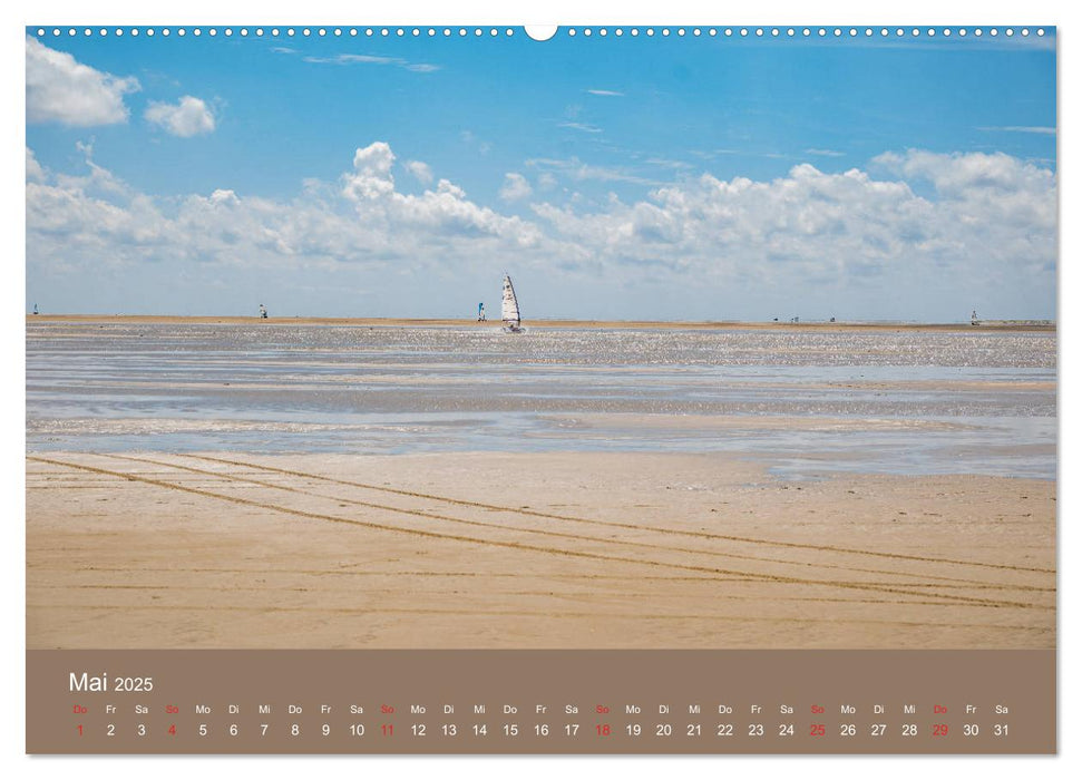 Römö - Wasser, Wind und endloser Strand (CALVENDO Premium Wandkalender 2025)