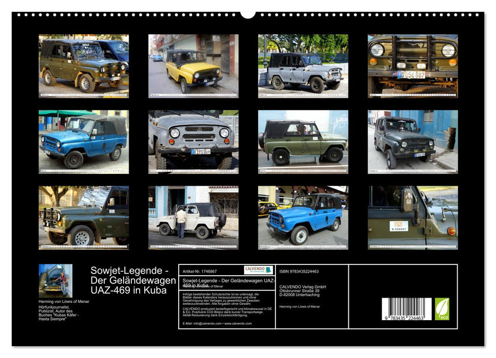 Sowjet-Legende - Der Geländewagen UAZ-469 in Kuba (CALVENDO Premium Wandkalender 2025)