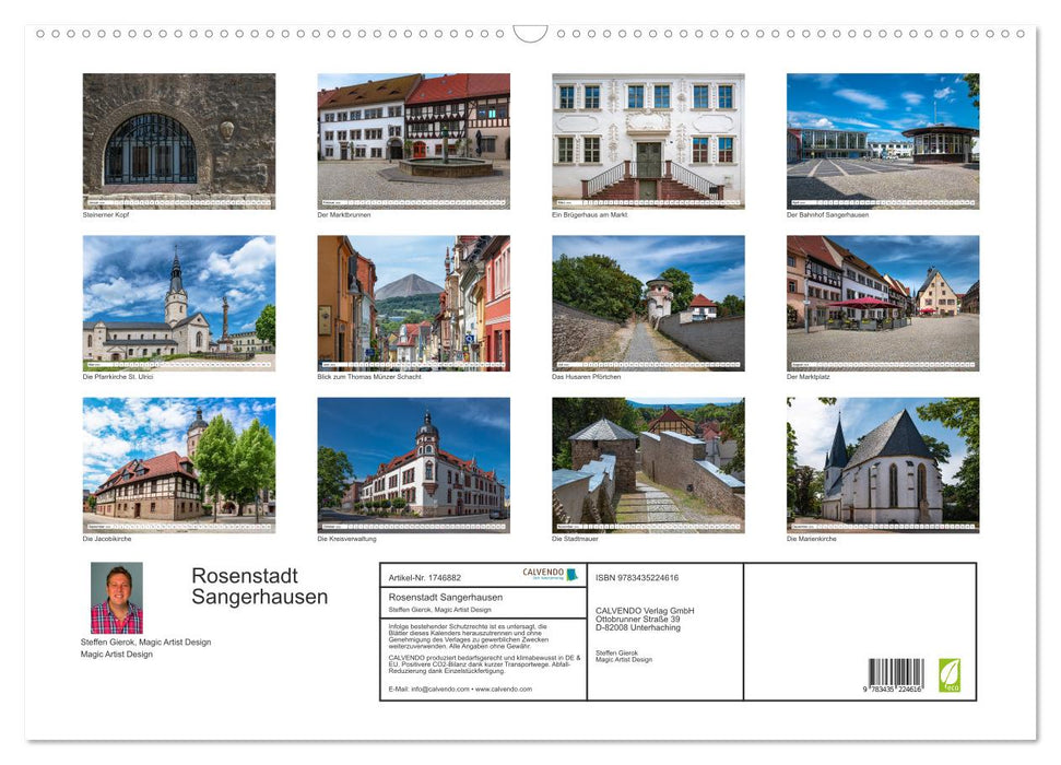 Rosenstadt Sangerhausen (CALVENDO Wandkalender 2025)