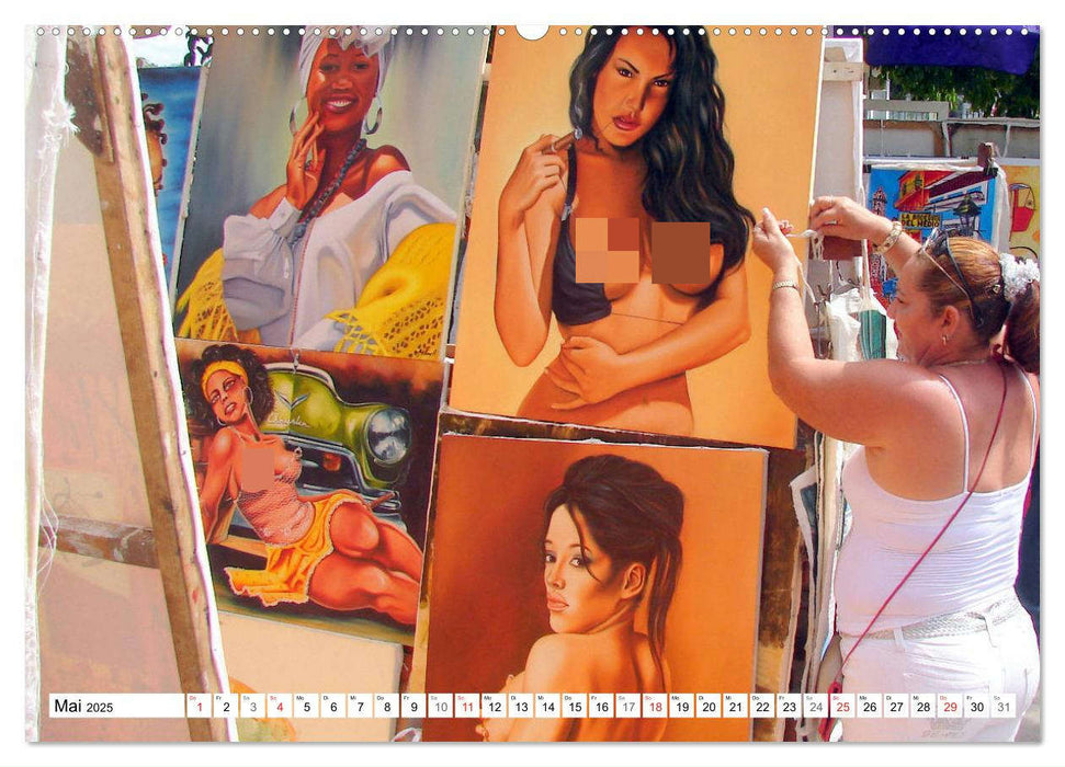 Habana Erotica - Erotische Kunst in Kuba (CALVENDO Premium Wandkalender 2025)