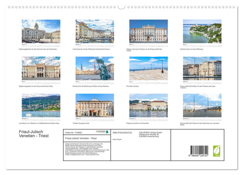 Friaul-Julisch Venetien - Triest (CALVENDO Premium Wandkalender 2025)