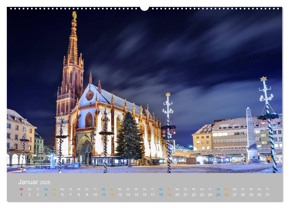 Würzburg - Stadt der Kirchen (CALVENDO Wandkalender 2025)
