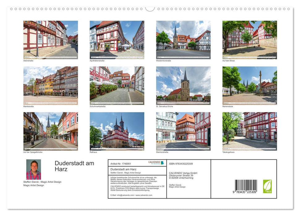 Duderstadt am Harz (CALVENDO Premium Wandkalender 2025)