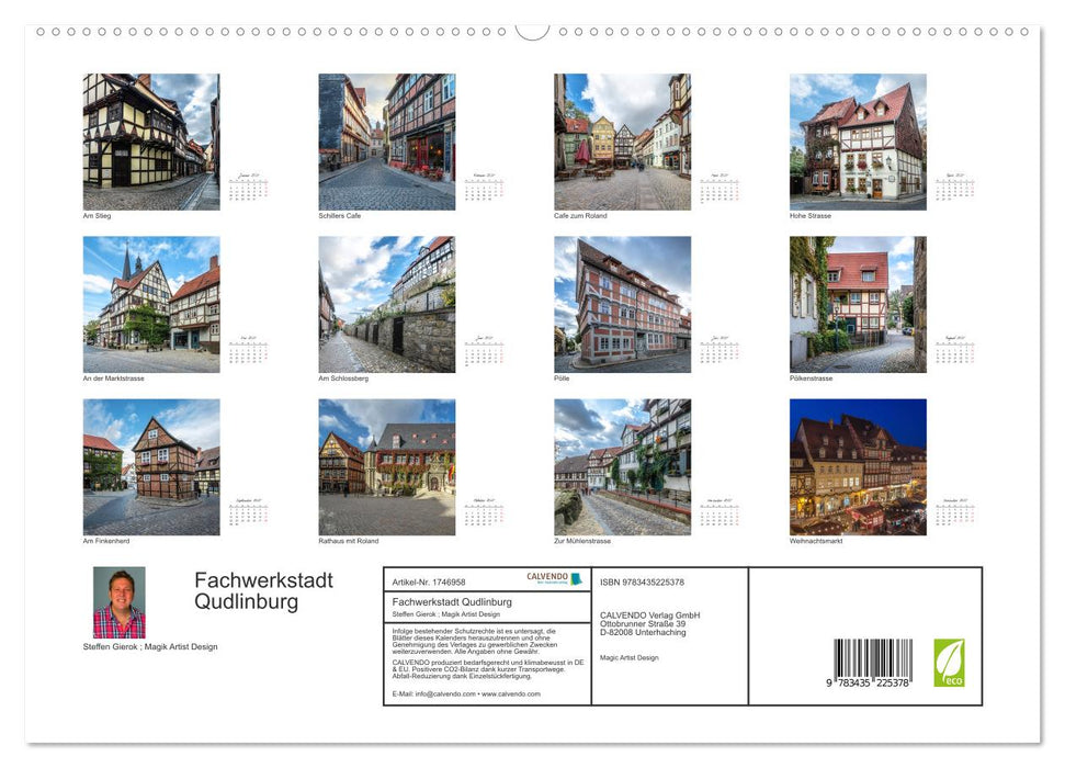 Fachwerkstadt Qudlinburg (CALVENDO Premium Wandkalender 2025)