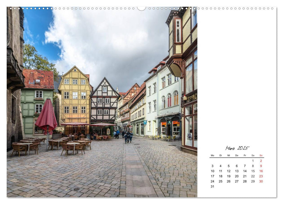 Fachwerkstadt Qudlinburg (CALVENDO Premium Wandkalender 2025)