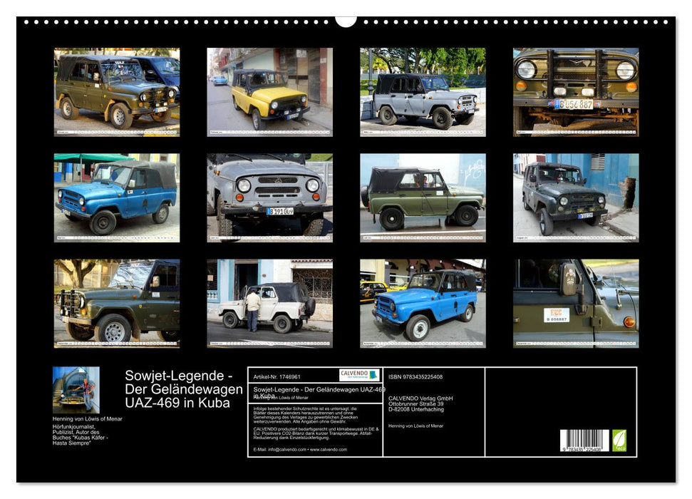 Sowjet-Legende - Der Geländewagen UAZ-469 in Kuba (CALVENDO Wandkalender 2025)