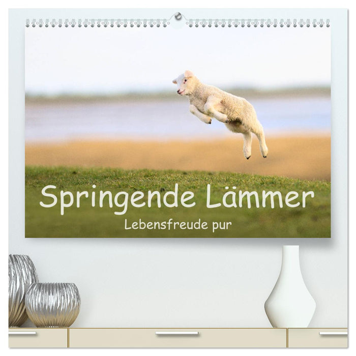 Springende Lämmer: Lebensfreude pur (CALVENDO Premium Wandkalender 2025)