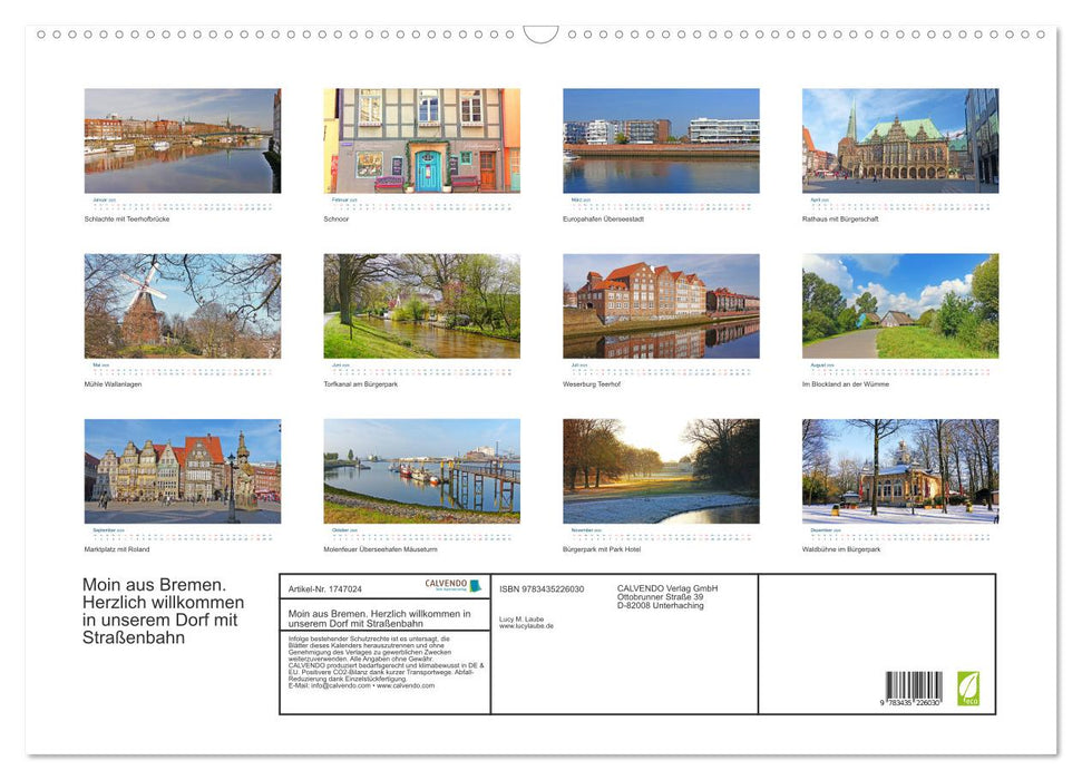 Moin aus Bremen. Herzlich willkommen in unserem Dorf mit Straßenbahn (CALVENDO Wandkalender 2025)