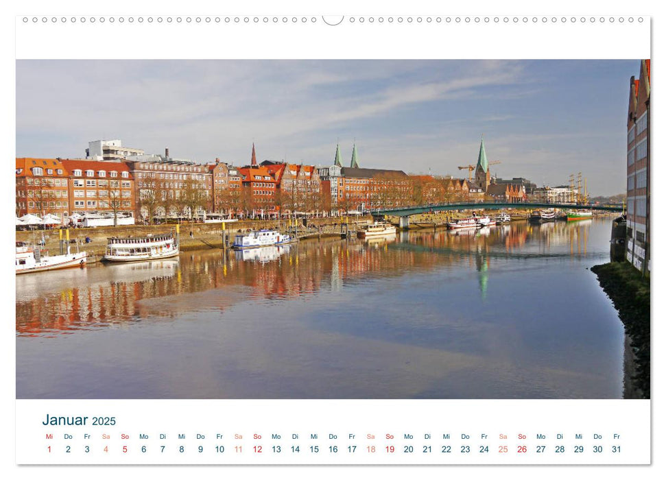 Moin aus Bremen. Herzlich willkommen in unserem Dorf mit Straßenbahn (CALVENDO Wandkalender 2025)