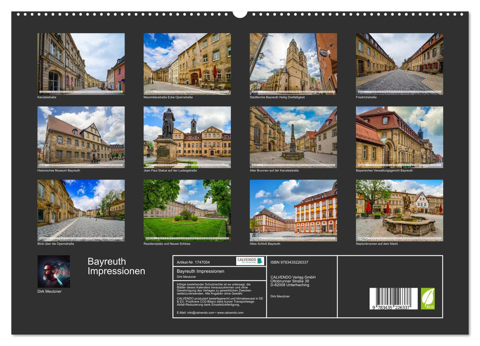 Bayreuth Impressionen (CALVENDO Premium Wandkalender 2025)