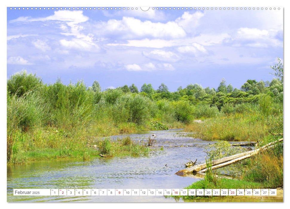 Die Geretsrieder Isarauen - Auwald und Isar im Naturschutzgebiet (CALVENDO Premium Wandkalender 2025)