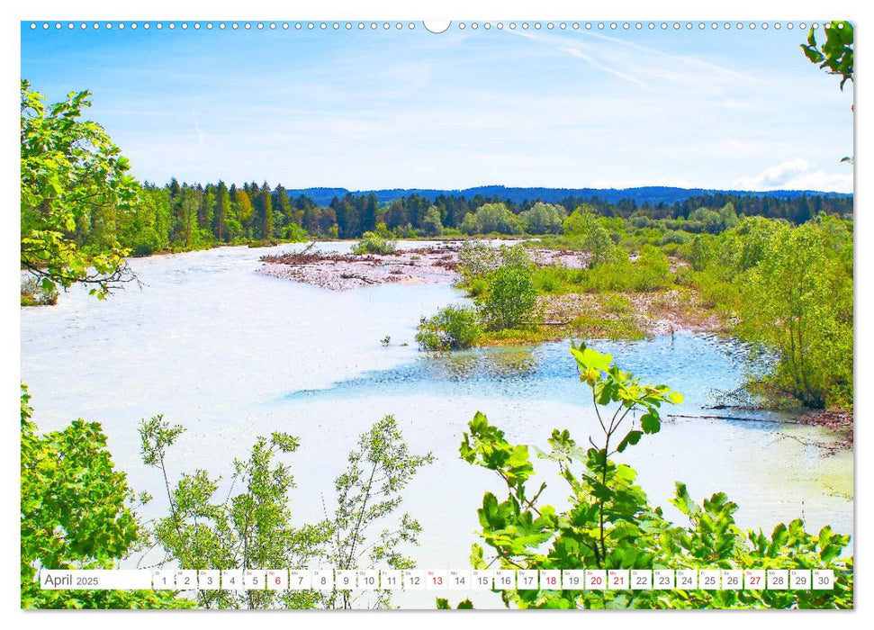 Die Geretsrieder Isarauen - Auwald und Isar im Naturschutzgebiet (CALVENDO Premium Wandkalender 2025)