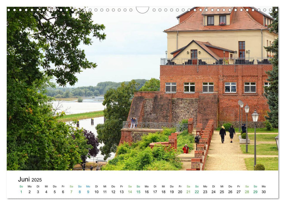 Entlang der schönen Elbe - Jerichow, Tangermünde und Havelberg (CALVENDO Wandkalender 2025)