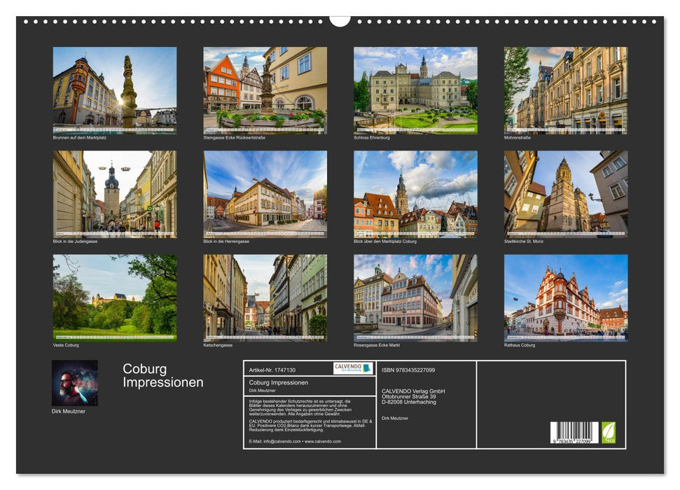 Coburg Impressionen (CALVENDO Wandkalender 2025)