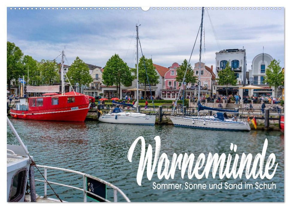 Warnemünde - Sommer, Sonne und Sand im Schuh (CALVENDO Wandkalender 2025)