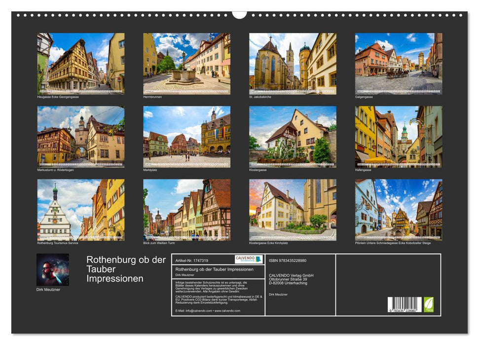 Rothenburg ob der Tauber Impressionen (CALVENDO Wandkalender 2025)