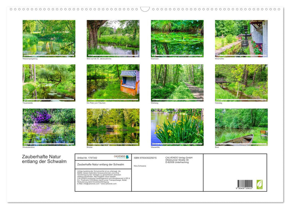 Zauberhafte Natur entlang der Schwalm (CALVENDO Wandkalender 2025)