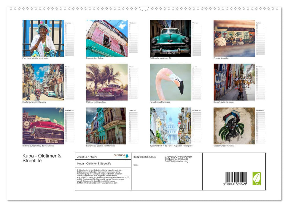 Kuba - Oldtimer & Streetlife (CALVENDO Premium Wandkalender 2025)