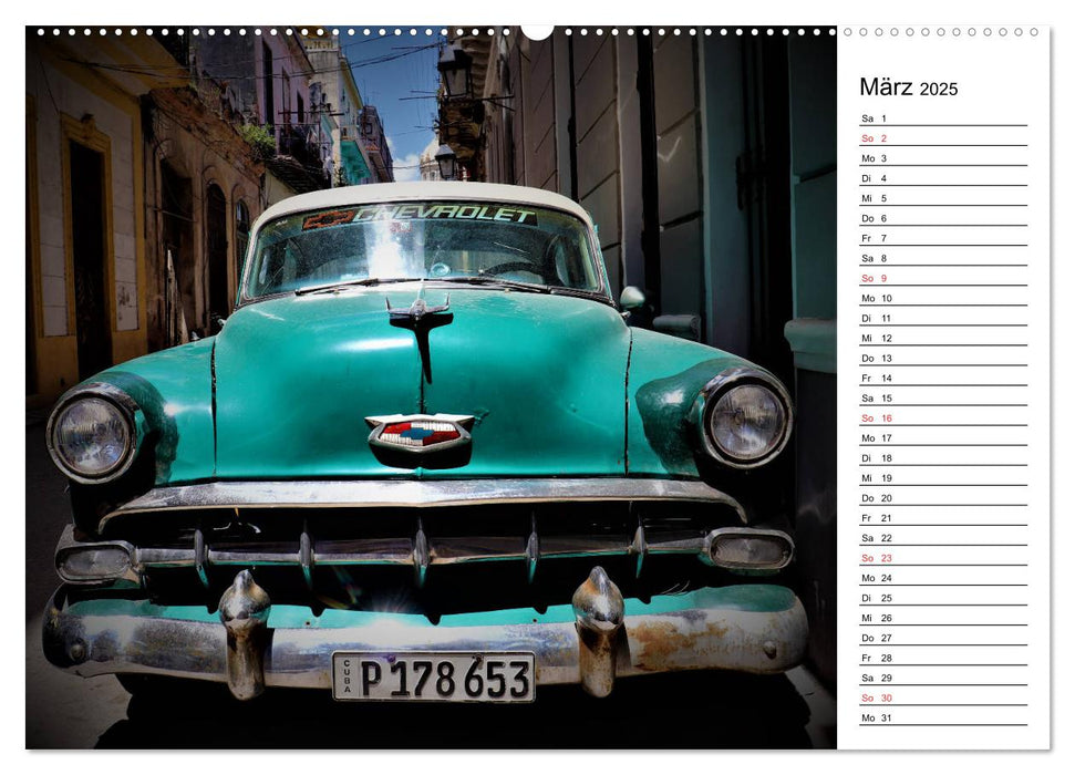 Kuba - Oldtimer & Streetlife (CALVENDO Premium Wandkalender 2025)