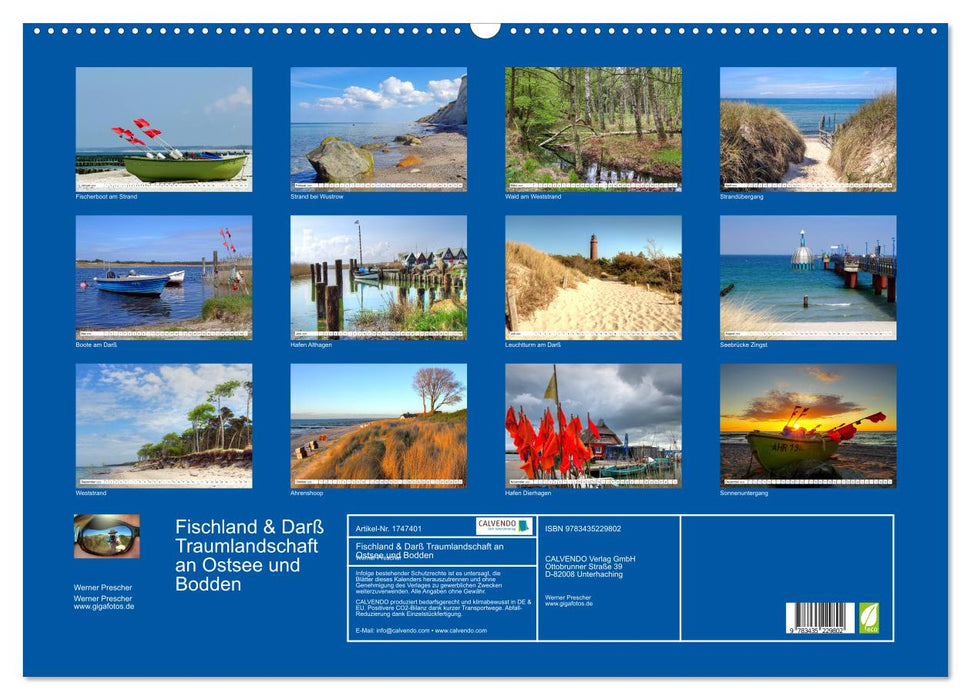 Fischland & Darß Traumlandschaft an Ostsee und Bodden (CALVENDO Wandkalender 2025)