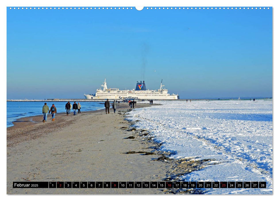 Warnemünde und Rostock, Perlen an der Ostsee (CALVENDO Premium Wandkalender 2025)