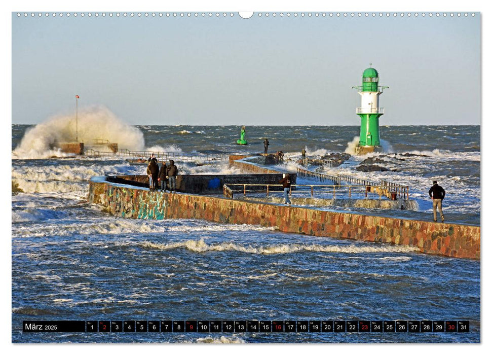 Warnemünde und Rostock, Perlen an der Ostsee (CALVENDO Premium Wandkalender 2025)