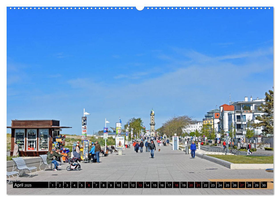 Warnemünde und Rostock, Perlen an der Ostsee (CALVENDO Premium Wandkalender 2025)