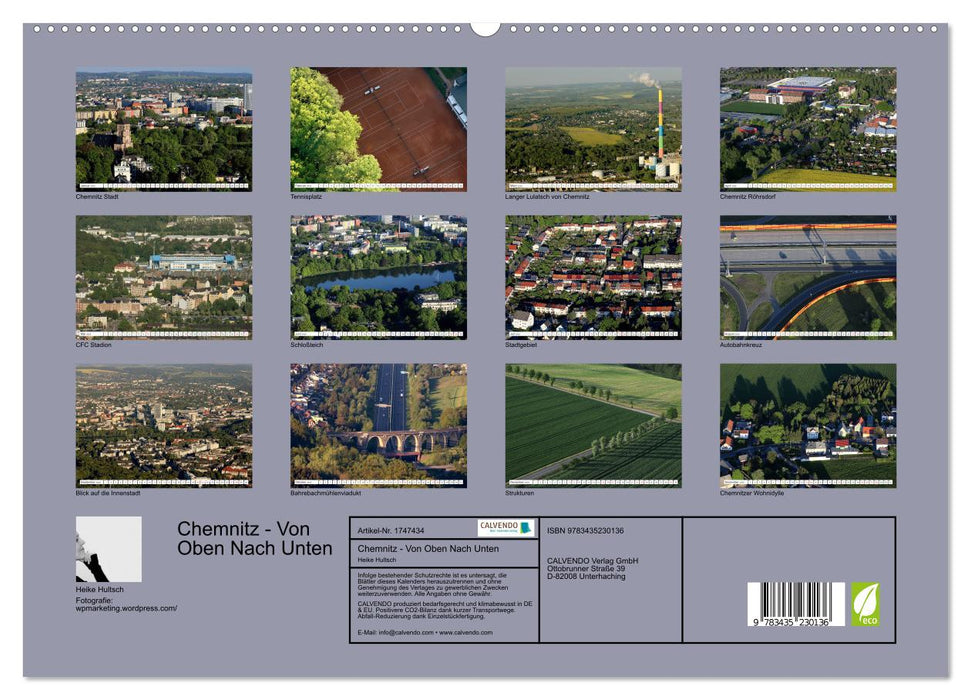 Chemnitz - Von Oben Nach Unten (CALVENDO Premium Wandkalender 2025)