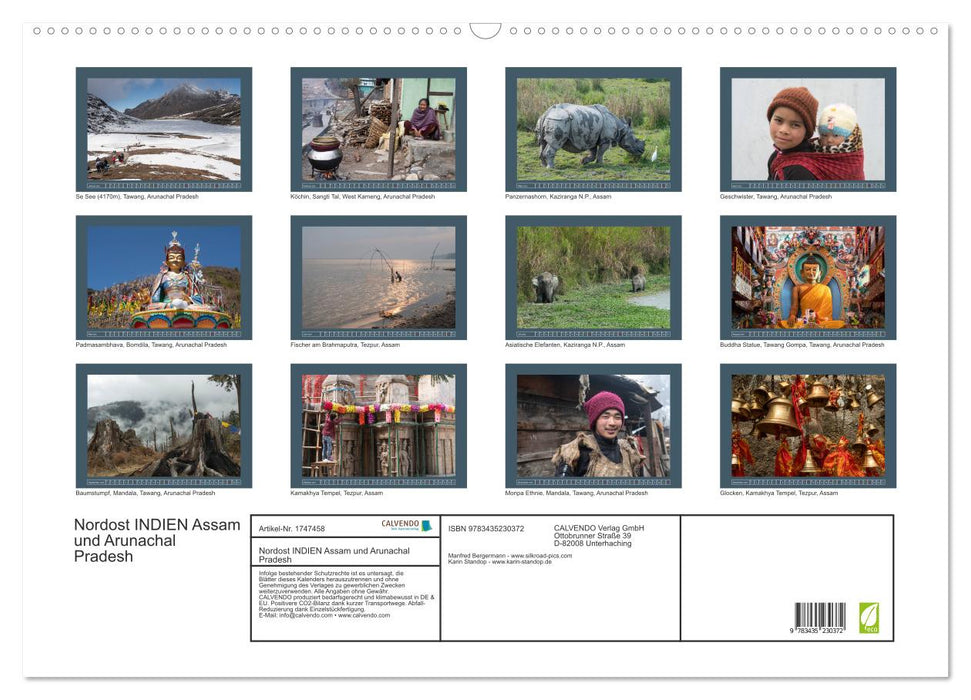 Nordost INDIEN Assam und Arunachal Pradesh (CALVENDO Wandkalender 2025)