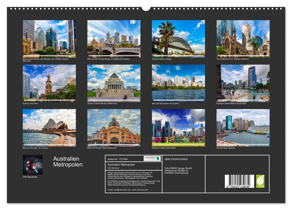 Australien Metropolen (CALVENDO Premium Wandkalender 2025)