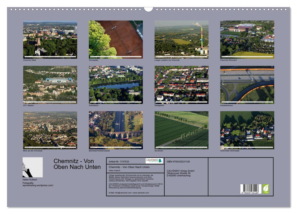 Chemnitz - Von Oben Nach Unten (CALVENDO Wandkalender 2025)