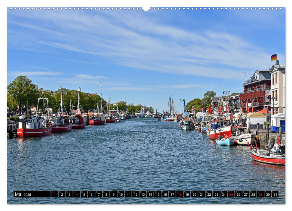 Warnemünde und Rostock, Perlen an der Ostsee (CALVENDO Wandkalender 2025)