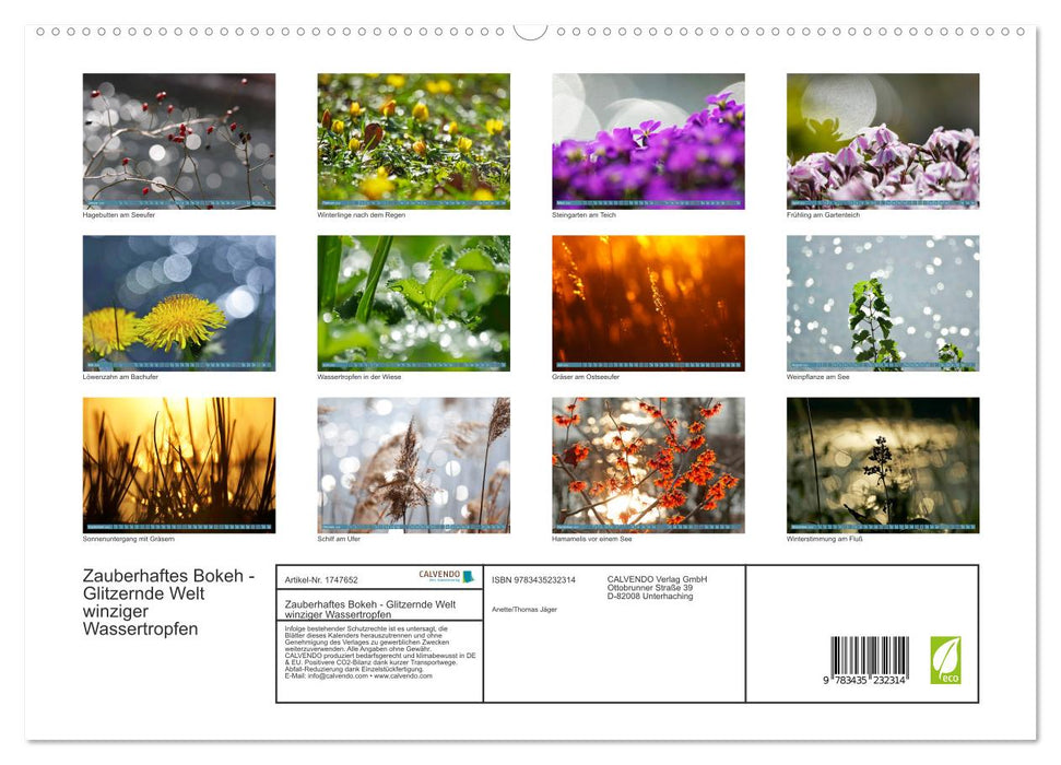 Zauberhaftes Bokeh - Glitzernde Welt winziger Wassertropfen (CALVENDO Premium Wandkalender 2025)