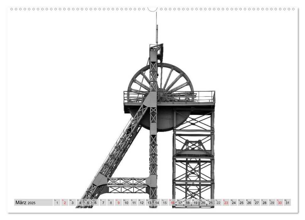 Fördergerüste - Landmarken einer Epoche (CALVENDO Premium Wandkalender 2025)