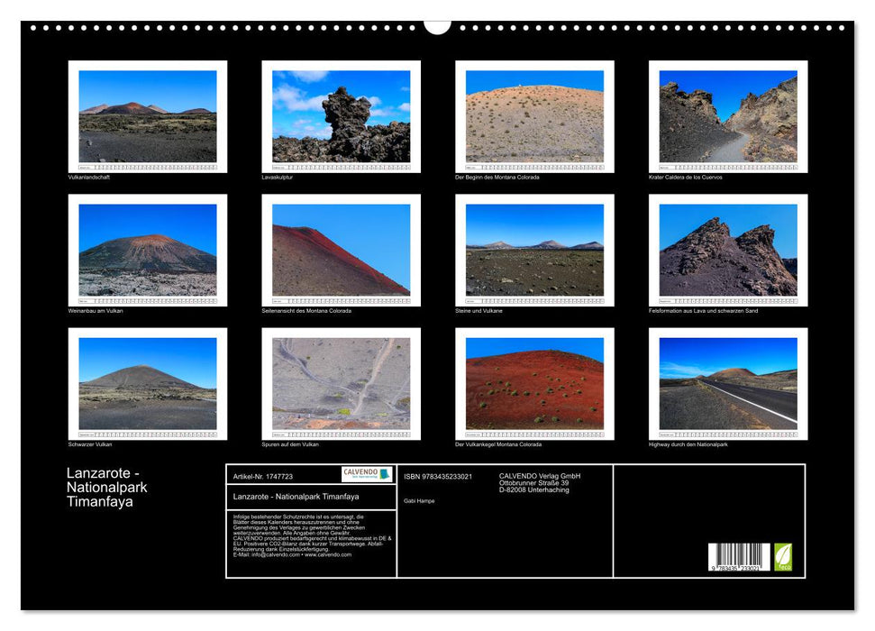 Lanzarote - Nationalpark Timanfaya (CALVENDO Wandkalender 2025)