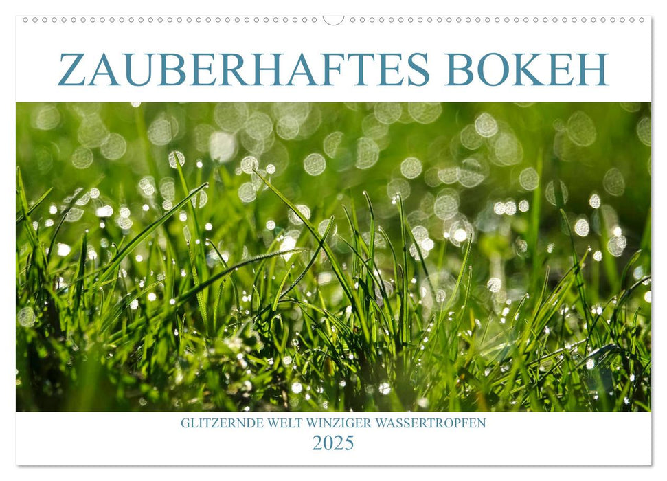 Zauberhaftes Bokeh - Glitzernde Welt winziger Wassertropfen (CALVENDO Wandkalender 2025)