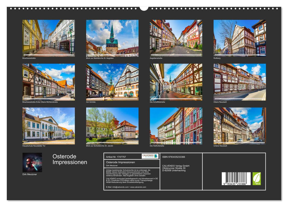 Osterode Impressionen (CALVENDO Premium Wandkalender 2025)