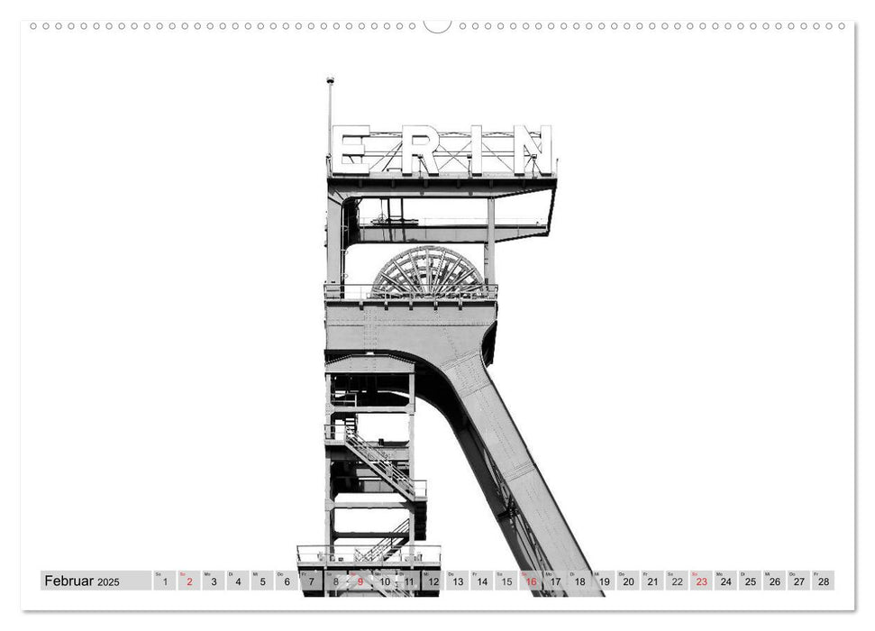 Fördergerüste - Landmarken einer Epoche (CALVENDO Wandkalender 2025)