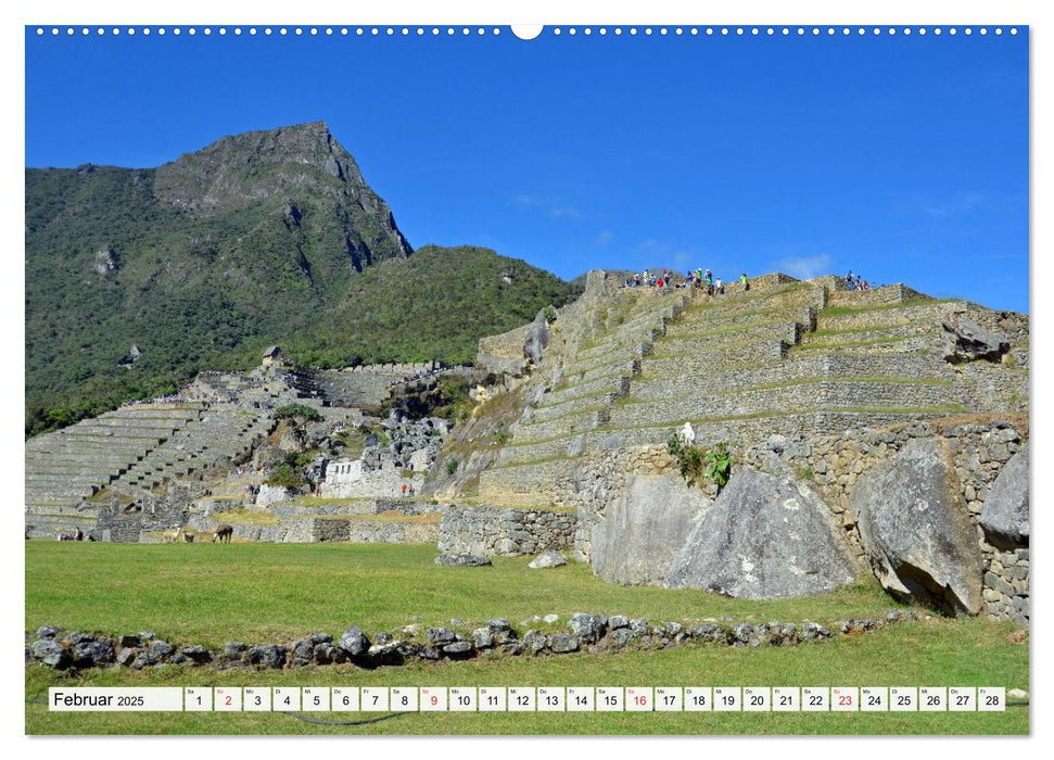 Inka Trail und Machu Picchu, Trekking zur berühmten Inkastadt (CALVENDO Premium Wandkalender 2025)