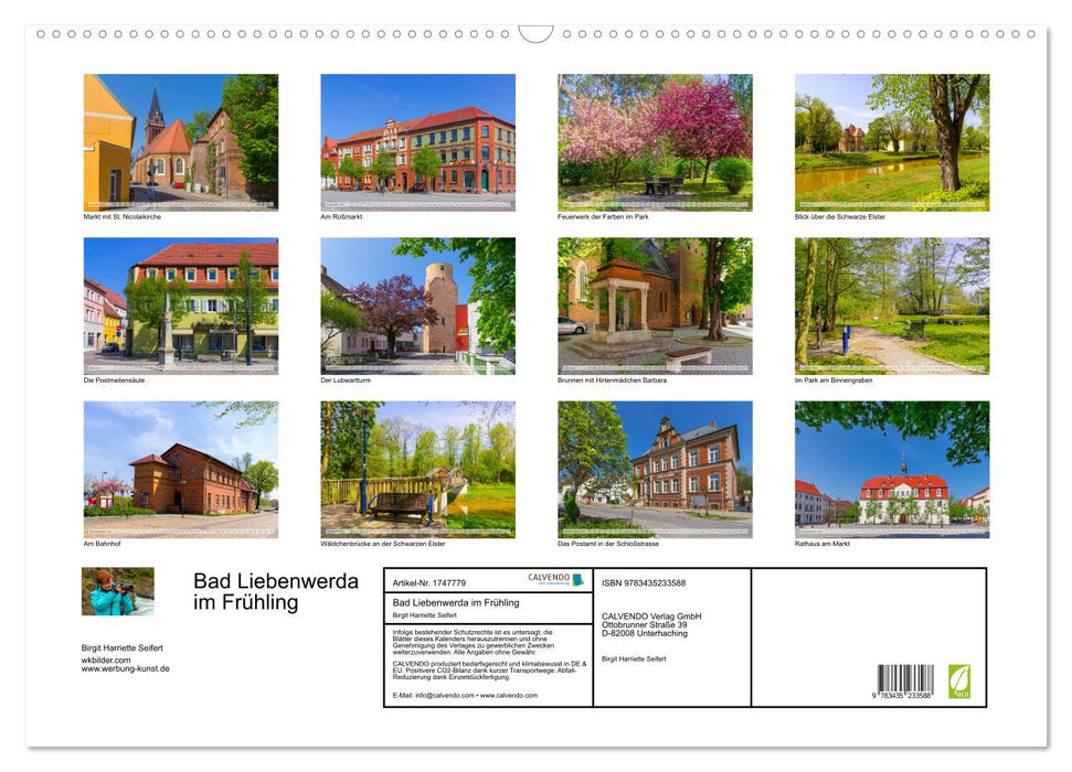 Bad Liebenwerda im Frühling (CALVENDO Wandkalender 2025)