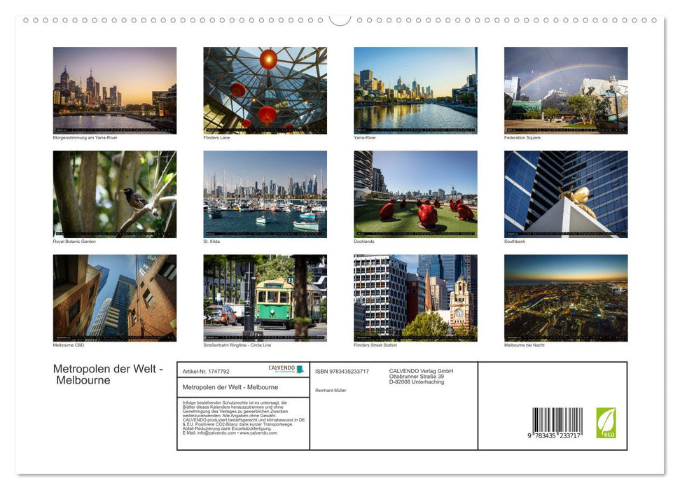 Metropolen der Welt - Melbourne (CALVENDO Premium Wandkalender 2025)