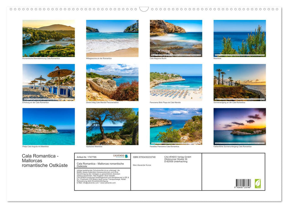 Cala Romantica - Mallorcas romantische Ostküste (CALVENDO Wandkalender 2025)