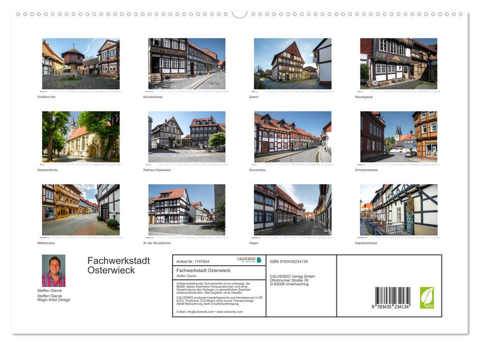 Fachwerkstadt Osterwieck (CALVENDO Premium Wandkalender 2025)