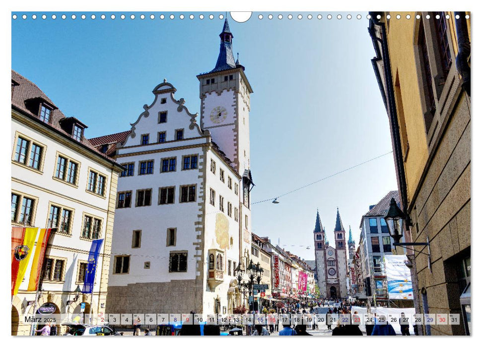 Würzburg und Veitshöchheim - romantische Rokoko Städte am Main (CALVENDO Wandkalender 2025)