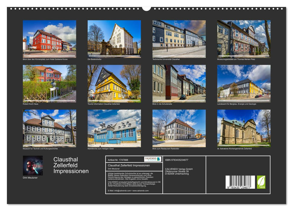 Clausthal Zellerfeld Impressionen (CALVENDO Premium Wandkalender 2025)