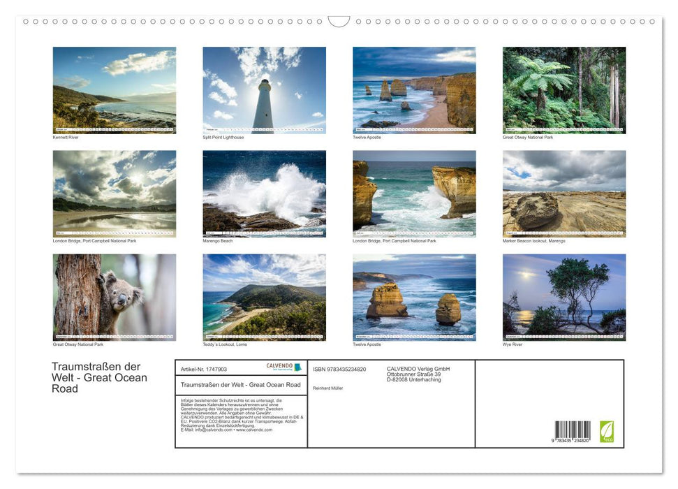 Traumstraßen der Welt - Great Ocean Road (CALVENDO Wandkalender 2025)