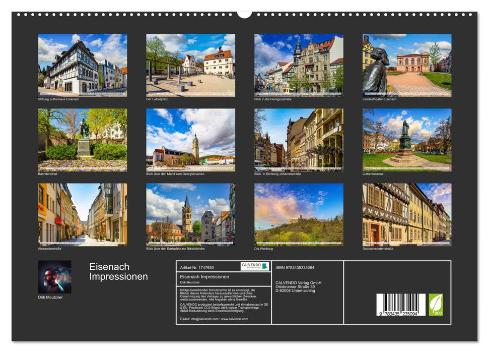 Eisenach Impressionen (CALVENDO Premium Wandkalender 2025)