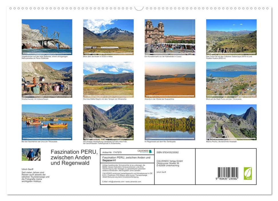 Faszination PERU, zwischen Anden und Regenwald (CALVENDO Premium Wandkalender 2025)