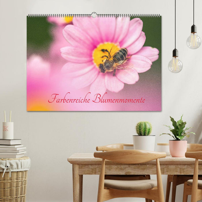 Farbenreiche Blumenmomente (CALVENDO Wandkalender 2025)